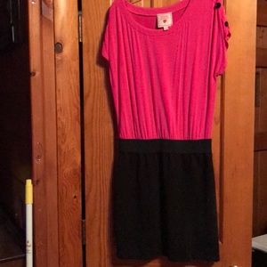 Pink and Black Dress